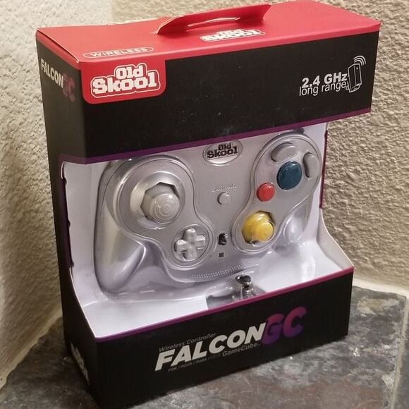 Gamecube Falcon Wireless Pad 2.4 GHz (NEW) - Nintendo - Wavebird - Old Skool - Picture 2 of 7